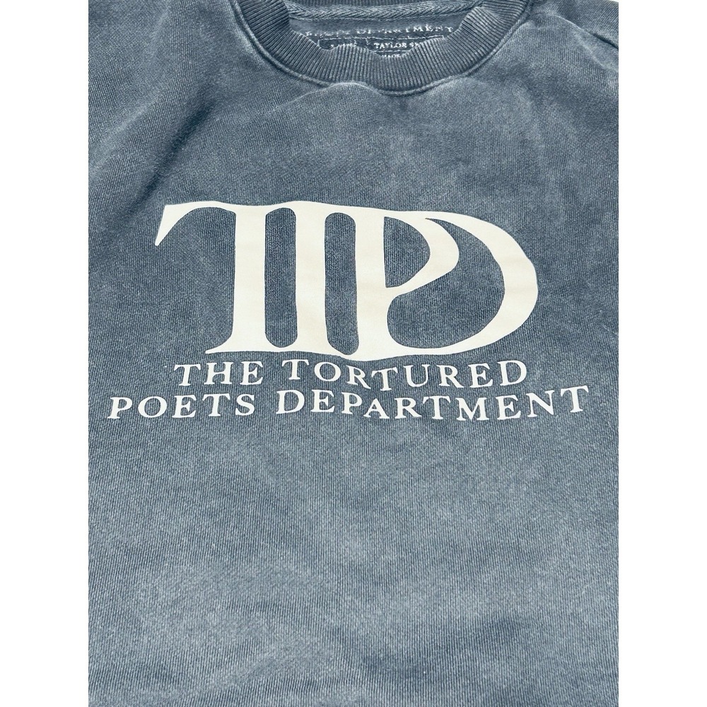Taylor Swift Sweatshirt Mens XL  Black Tortured Poets Department Fleece Swiftees
